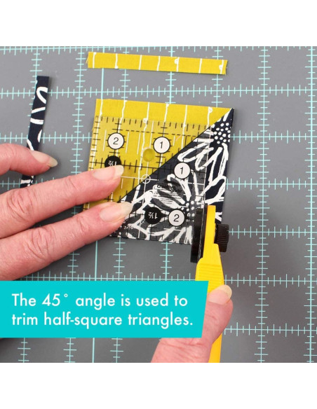 Régua quadrada para quilting 2.5" x 2.5" Creative Grids