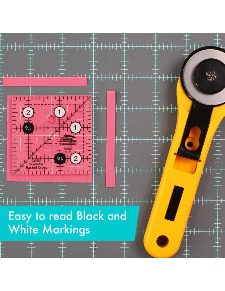 Régua quadrada para quilting 2.5" x 2.5" Creative Grids