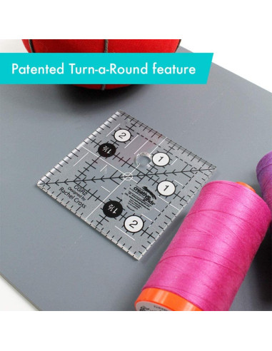 Régua quadrada para quilting 2.5" x 2.5" Creative Grids