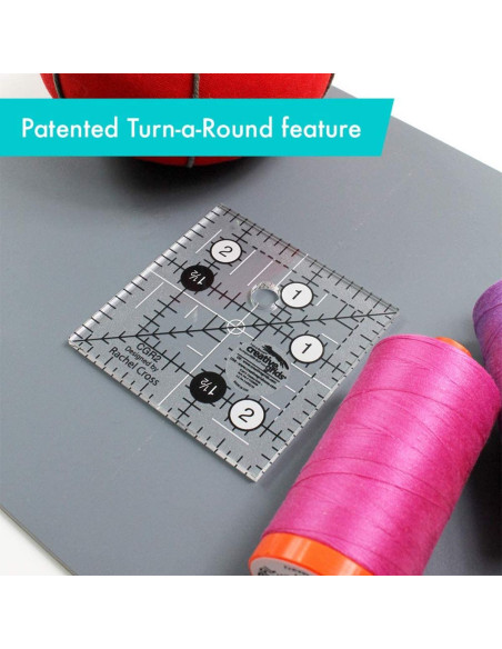 Régua quadrada para quilting 2.5" x 2.5" Creative Grids