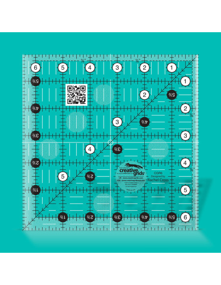 Régua quadrada de quilting 6.5" x 6.5" Creative Grids