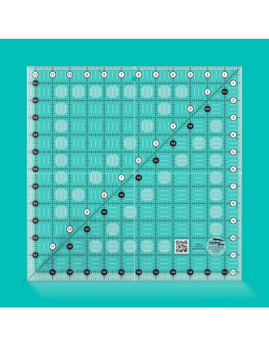 Régua quadrada de quilting 12.5" x 12.5" Creative Grids