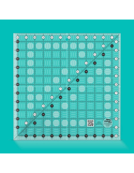 Régua quadrada de quilting 12.5" x 12.5" Creative Grids