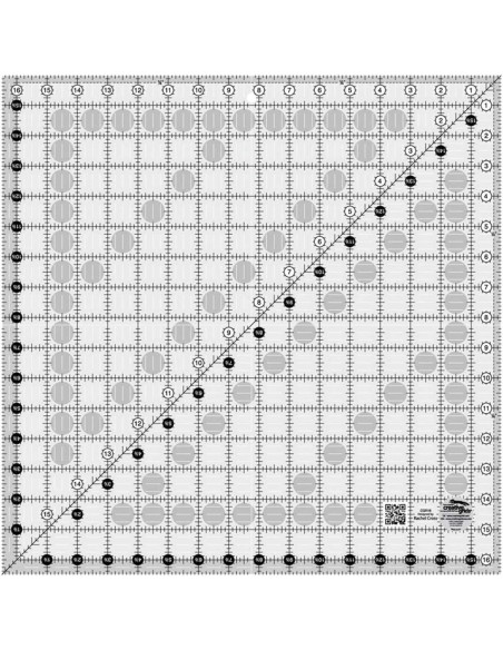 Régua quadrada de quilting 16.5" x 16.5" Creative Grids