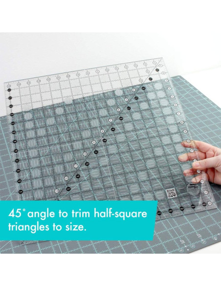Régua quadrada de quilting 16.5" x 16.5" Creative Grids
