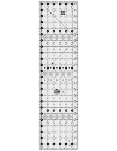 Régua retangular para quilting 6.5" x 24.5" Creative Grids