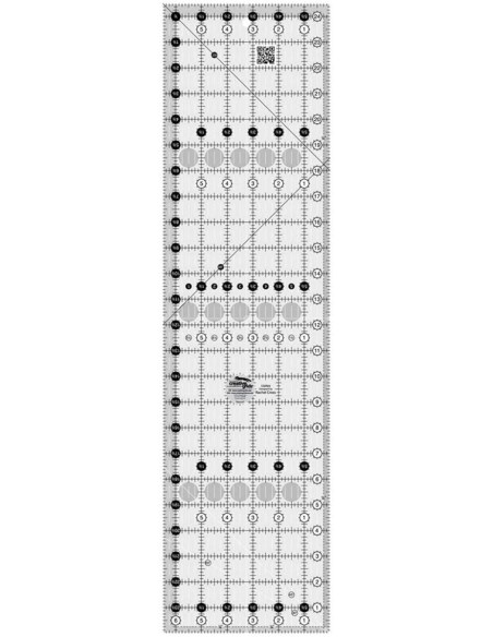 Régua retangular para quilting 6.5" x 24.5" Creative Grids