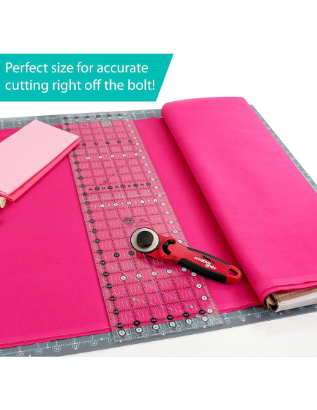 Régua retangular para quilting 6.5" x 24.5" Creative Grids