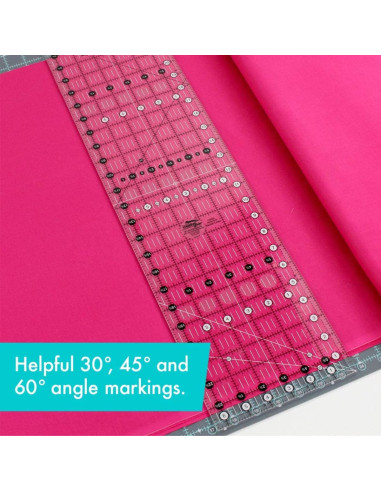 Régua retangular para quilting 6.5" x 24.5" Creative Grids