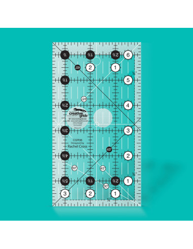 Régua retangular para quilting 3.5" x 6.5" Creative Grids