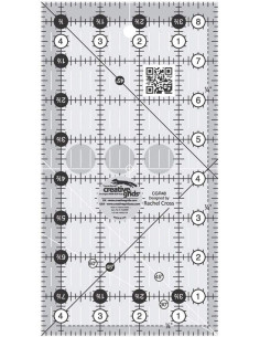 Régua retangular para quilting 4.5" x 8.5" Creative Grids