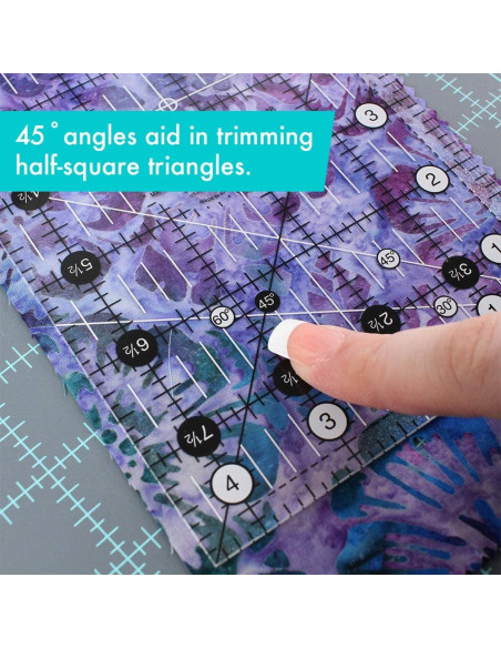 Régua retangular para quilting 4.5" x 8.5" Creative Grids