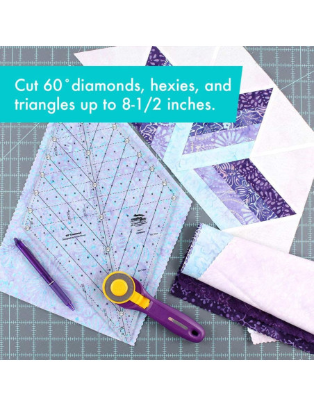 Régua de quilting Diamond 60° Creative Grids