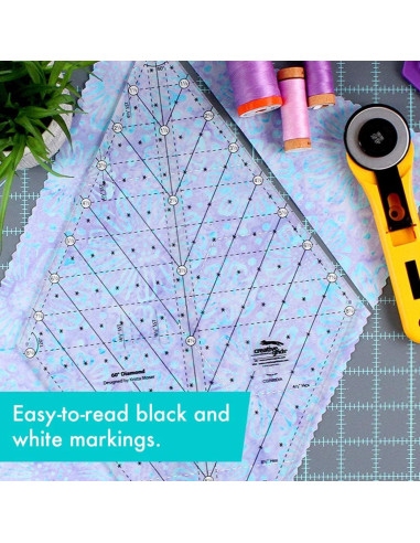 Régua de quilting Diamond 60° Creative Grids