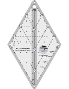 Régua de quilting Diamond Mini 60° Creative Grids