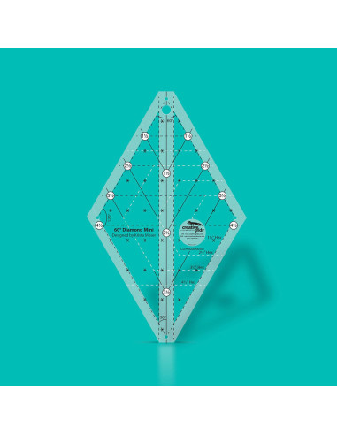 Régua de quilting Diamond Mini 60° Creative Grids