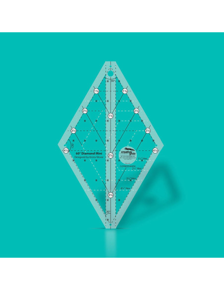 Régua de quilting Diamond Mini 60° Creative Grids