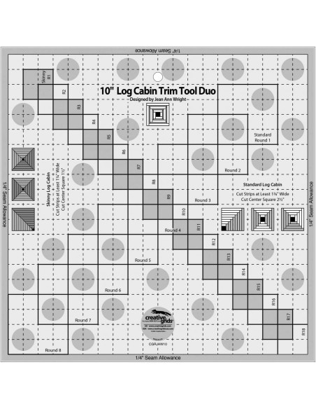 Regra Log Cabin Trim Tool Duo Creative Grids