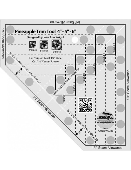 Regra Pineapple Trim Tool Mini Creative Grids