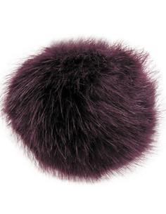 Pompom imitação de pele 10 cm - Berinjela