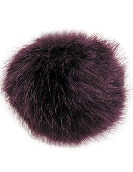 Pompom imitação de pele 10 cm - Berinjela