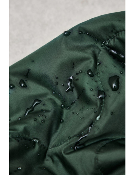 Tecido acolchoado repelente à água Wave - Verde garrafa