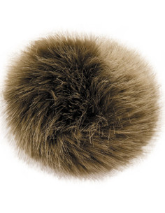 Pompom imitação de pele 10 cm - Oliva