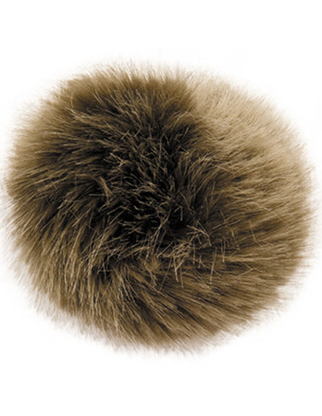 Pompom imitação de pele 10 cm - Oliva