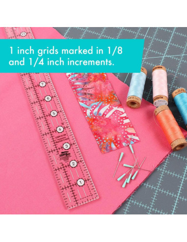 Régua retangular para quilting 1.5" x 12.5" Creative Grids