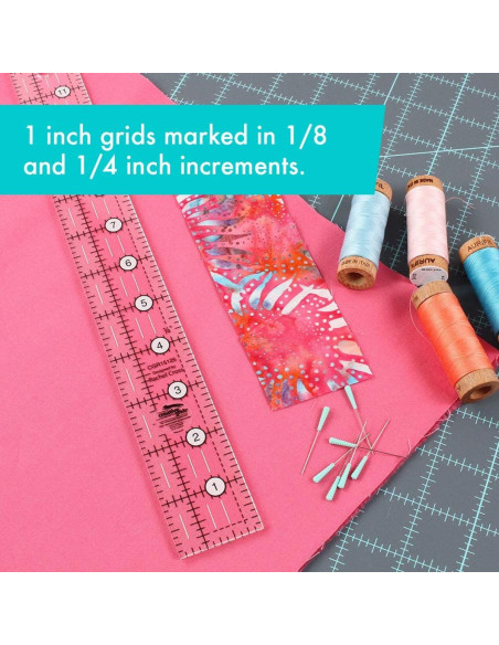 Régua retangular para quilting 1.5" x 12.5" Creative Grids