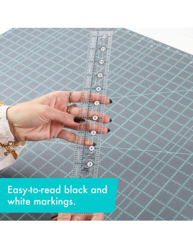 Régua retangular para quilting 1.5" x 12.5" Creative Grids
