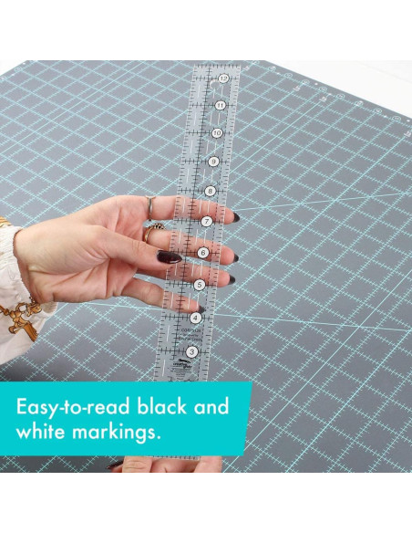 Régua retangular para quilting 1.5" x 12.5" Creative Grids