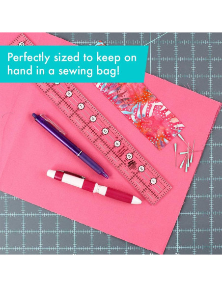 Régua retangular para quilting 1.5" x 12.5" Creative Grids