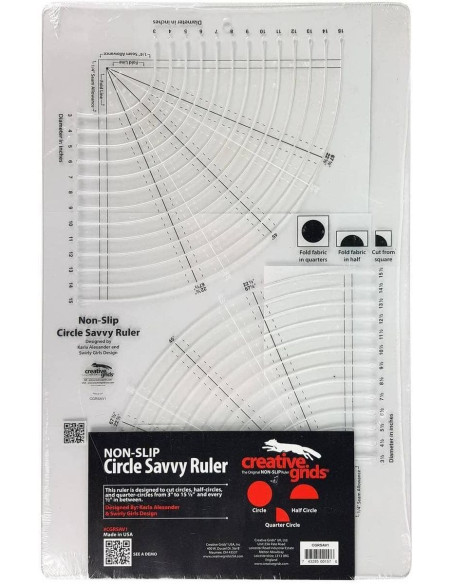 Régua Circle Savvy 11.75" x 18.5" Creative Grids