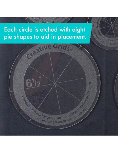 Conjunto de 5 réguas de círculos Creative Grids