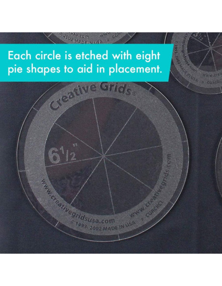 Conjunto de 5 réguas de círculos Creative Grids