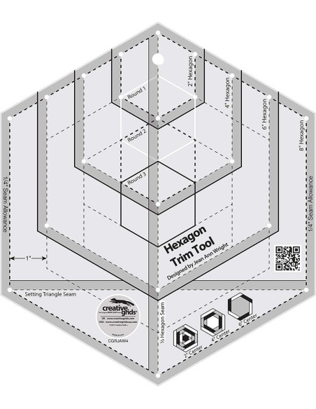Regra hexágono Trim Tool Creative Grids