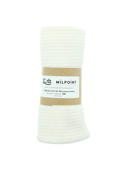 Cupom de tecido absorvente médio Zorb 3D Stay Dry antimicrobiano 50 x 75 cm - Natural