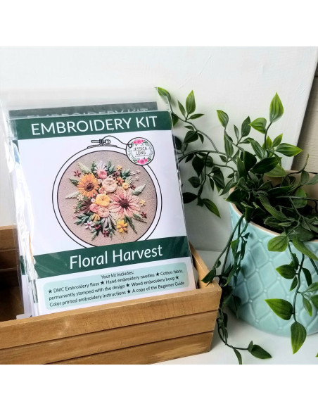 Kit de bordado - Colheita Floral