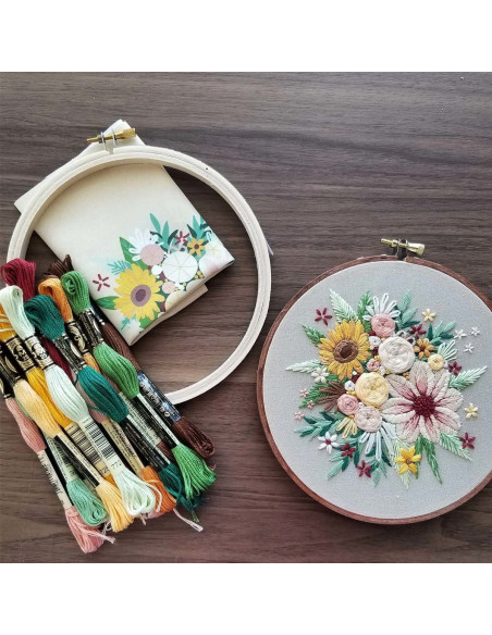 Kit de bordado - Colheita Floral