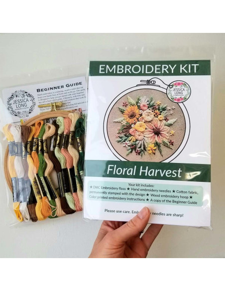 Kit de bordado - Colheita Floral