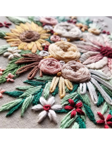 Kit de bordado - Colheita Floral