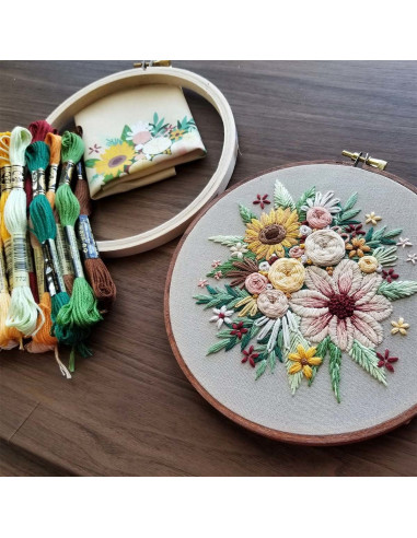 Kit de bordado - Colheita Floral