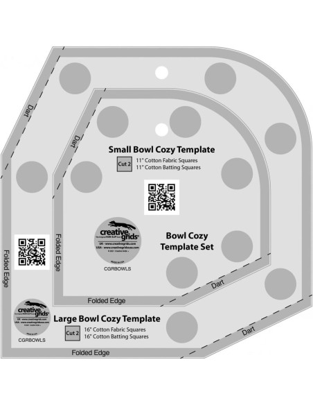 Conjunto de Moldes para Bowl Cozy Creative Grids
