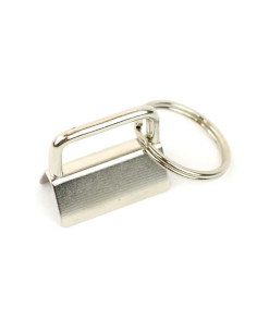 Conjunto de 2 fechos para porta-chaves e alça - Prata