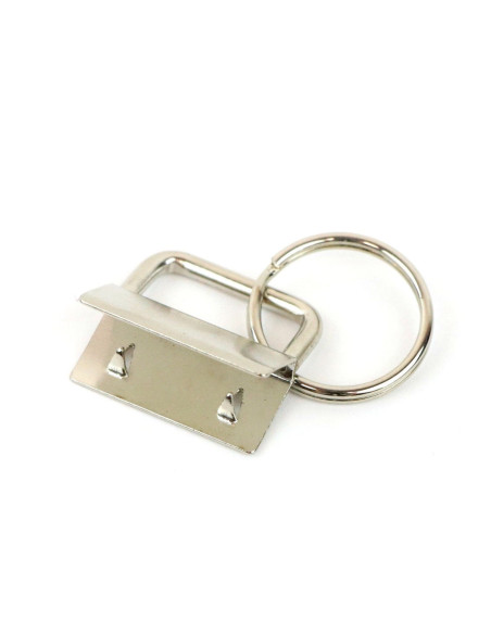 Conjunto de 2 fechos para porta-chaves e alça - Prata