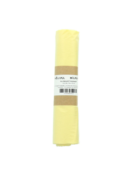 Retalho de tecido PUL impermeável 50 x 70 cm - Amarelo claro