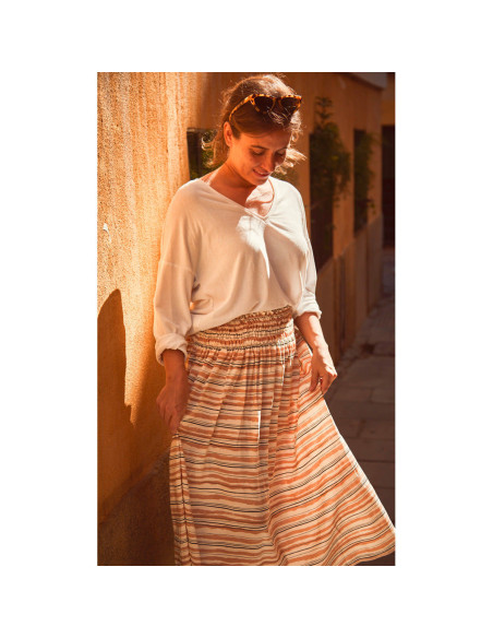 Molde de blusa, saia e vestido Sifnos - Ikatee