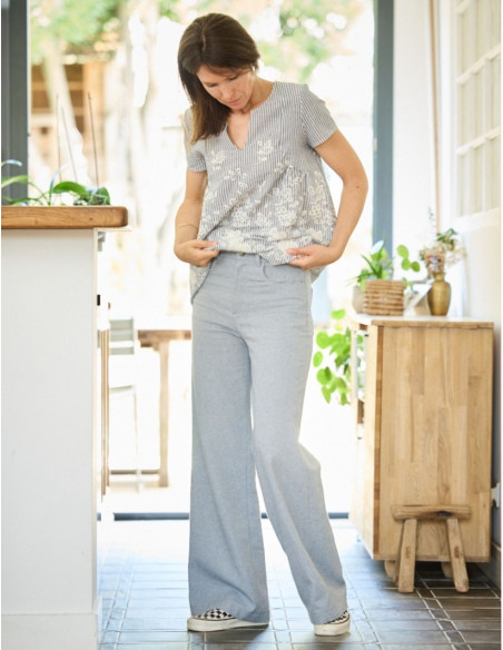 Molde de calça larga California - Atelier Scämmit