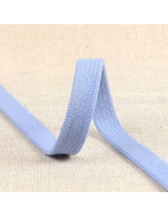 Cordão trançado plano para moletom - Azul lavanda